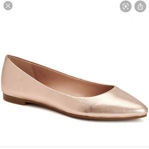 BCBGeneration Millie Pointed Ballet Flat Rose Gold